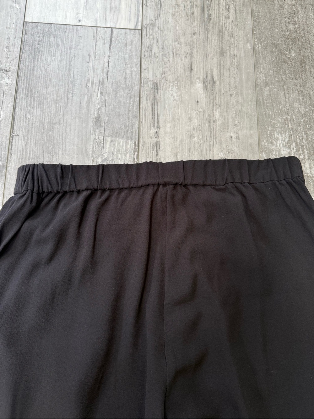 Eileen Fisher Black Silk Georgette Pleated Jogger Pants | Size S - Picture 8 of 10